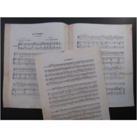 BOULANGER Ernest Au Paradis Piano Chant ca1850