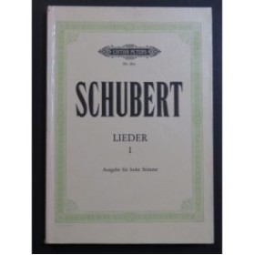 SCHUBERT Franz Lieder Volume 1 Chant Piano
