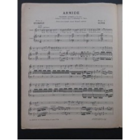 GLUCK C. W. Armide Scène et Air d'Armide Chant Piano