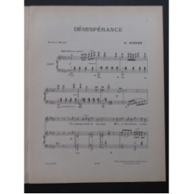 AUBERT Gaston Désespérance Pousthomis Piano Chant 1910
