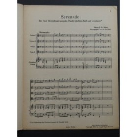 BIBER H. I. F. Serenade Violon Alto Clavecin 1934