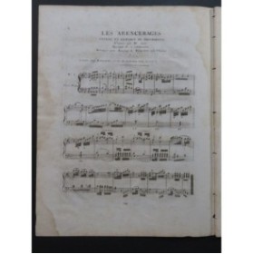 CHERUBINI Luigi Les Abencerages Chant Piano ca1820