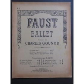 GOUNOD Charles Faust Ballet Piano 4 mains