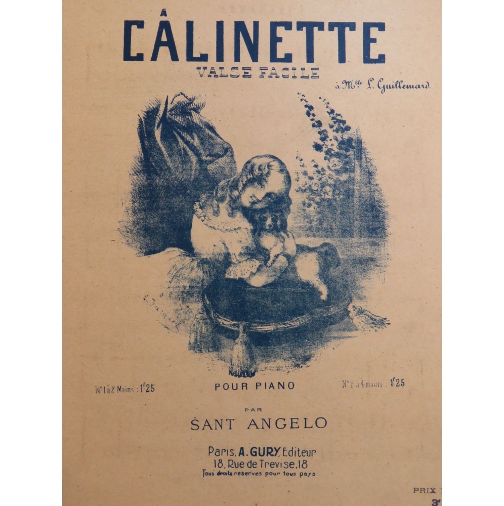 SANT'ANGELO G. Câlinette Valse Piano 4 mains