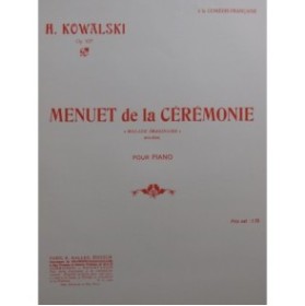 Kowalski Henri Menuet de la Cérémonie Piano ca1912
