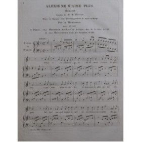 ROMAGNESI Antoine Alexis ne m'aime plus Chant Piano ou Harpe ca1820