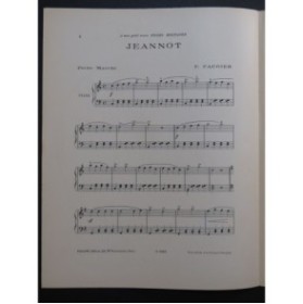 FAUGIER F. Jeannot Piano 1921