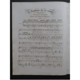 DE BEAUPLAN Amédée Le Bonheur de se revoir Chant Piano ca1820