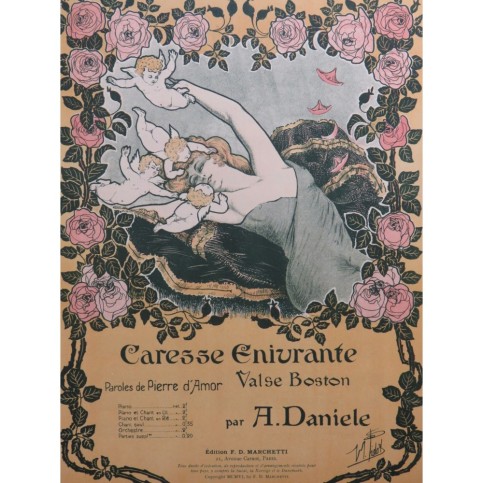 DANIELE A. Caresse Enivrante Chant Piano 1906