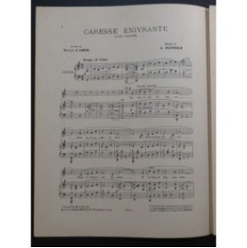DANIELE A. Caresse Enivrante Chant Piano 1906