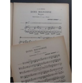 BONNET Arthur Dors Mignonne ! Violoncelle Piano ca1908