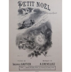 CREVELLIEZ A. Petit Noël Chant Piano ca1880