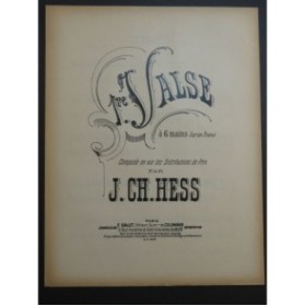 HESS J. Ch. Valse No 1 Piano 6 mains 1950