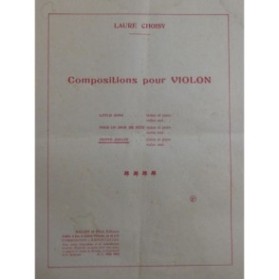 CHOISY Laure Petite Sonate Violon Piano ca1925