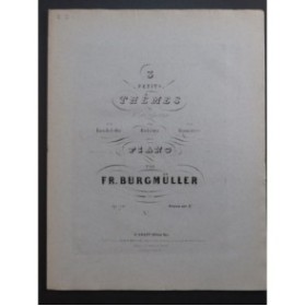 BURGMÜLLER Frédéric Boléro Piano ca1890