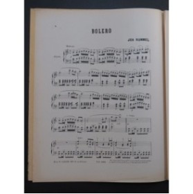 RUMMEL Joseph Bolero Piano 1931