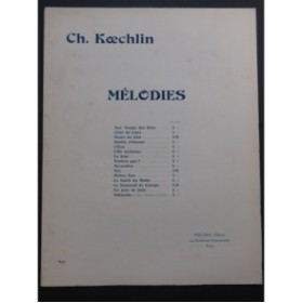 KOECHLIN Charles Nox Chant Piano