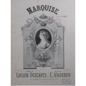 VASSEUR Eugène Marquise Chant Piano ca1880