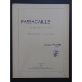PICARD Jacques Passacaille Piano Alto 1931