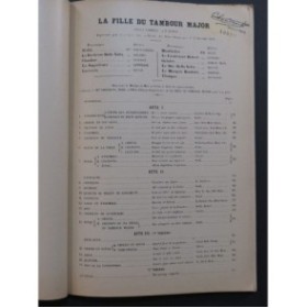 OFFENBACH Jacques La Fille du Tambour-Major Piano solo