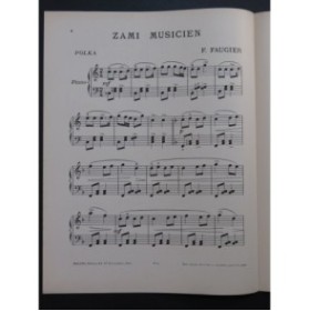 FAUGIER F. Zami Musicien Piano 1913