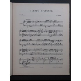 STAUB Victor Aubade Mignonne Piano 1924
