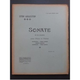 GOLESTAN Stan Sonate Violon Piano 1931