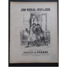 DU PERRON Charles Jean Nicolas l'Enfant de Choeur Chant Piano ca1850