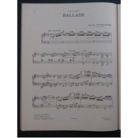 DEWANGER Anton Ballade Piano 1942