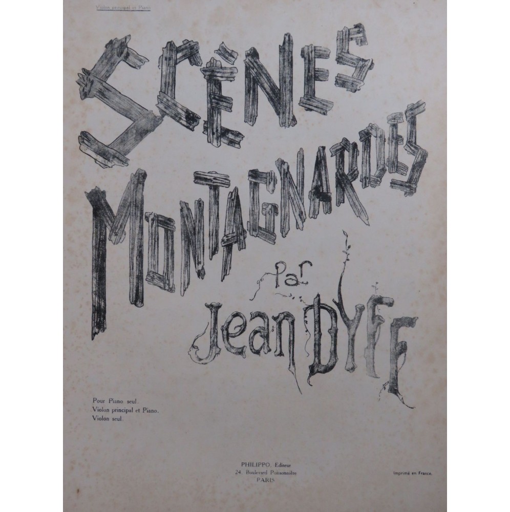 DYFF Jean Scènes Montagnardes Violon Piano ca1920