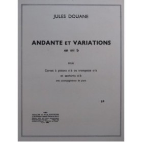 DOUANE Jules Andante et Variations Cornet ou Trompette Piano ca1925