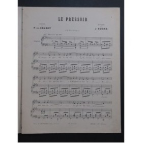 FAURE J. Le Pressoir Chant Piano XIXe siècle