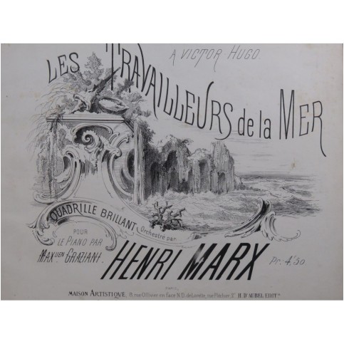 GRAZIANI Maximilien Les Travailleurs de la Mer Piano ca1870