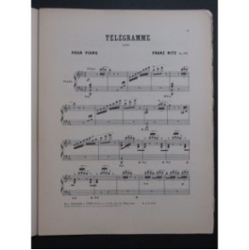 HITZ Franz Télégramme Piano ca1895