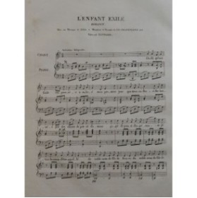 LHUILLIER Edmond L'Enfant Exilé Chant Piano ca1840