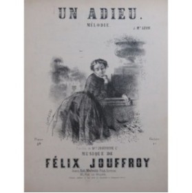 JOUFFROY Félix Un Adieu Chant Piano ca1880