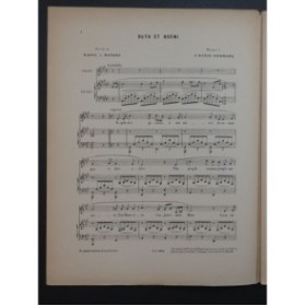 KLEIN-ERHMANN Jos. Ruth et Noémi Chant Piano ca1895