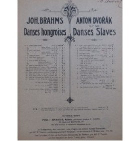 DVORAK Anton Danses Slaves op 46 No 1 à 4 Piano