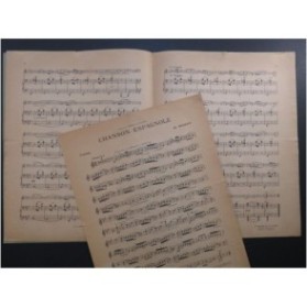 WOLFF H. Chanson Espagnole Violon Piano 1938