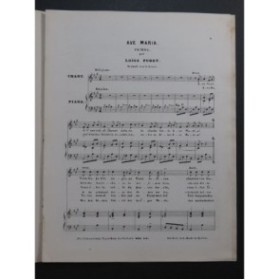 PUGET Loïsa Ave Maria Piano Chant ca1840