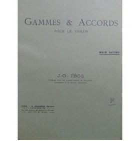 IBOS J.-G. Gammes et Accords Cahier No 3 Main gauche Violon 1918
