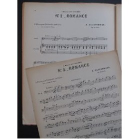 CLAUSSMANN Aloÿs Romance Piano Violoncelle ca1910