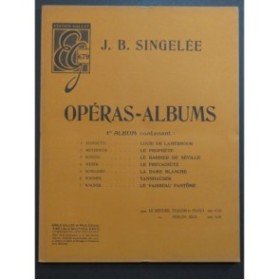 SINGELÉE J. B. Opéras Albums No 1 Piano Violon ca1925