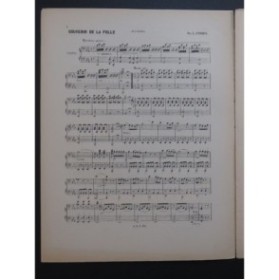 GOMION L. Souvenir de la Folle Piano 4 mains ca1880
