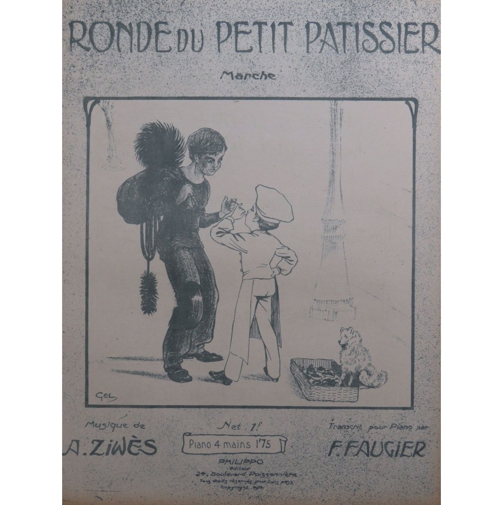 ZIWÈS A. Ronde du petit Pâtissier Piano ca1915