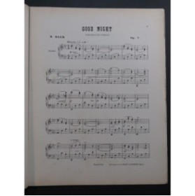 BEER B. Good Night Piano ca1880