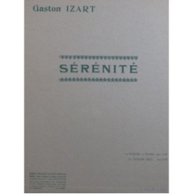 IZART Gaston Sérénité Violon Piano ca1925
