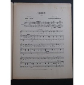 BOISSIÈRE Frédéric Voguez ! Chant Piano ca1890