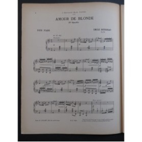 ROUSSEAU Émile Amour de Blonde Piano ca1920