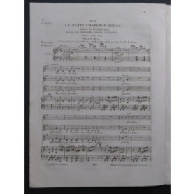 BOIELDIEU Adrien Le Petit Chaperon Rouge No 1 Chant Piano ca1820